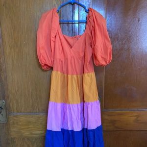 Farm Rio for Anthropologie tiered maxi dress